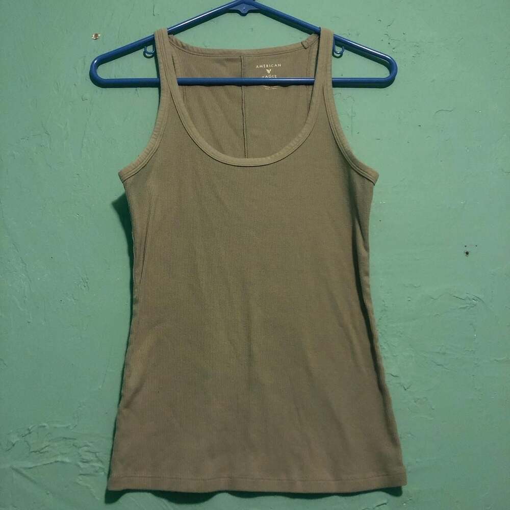 American Eagle Ribbed Scoop Neck Tank Top